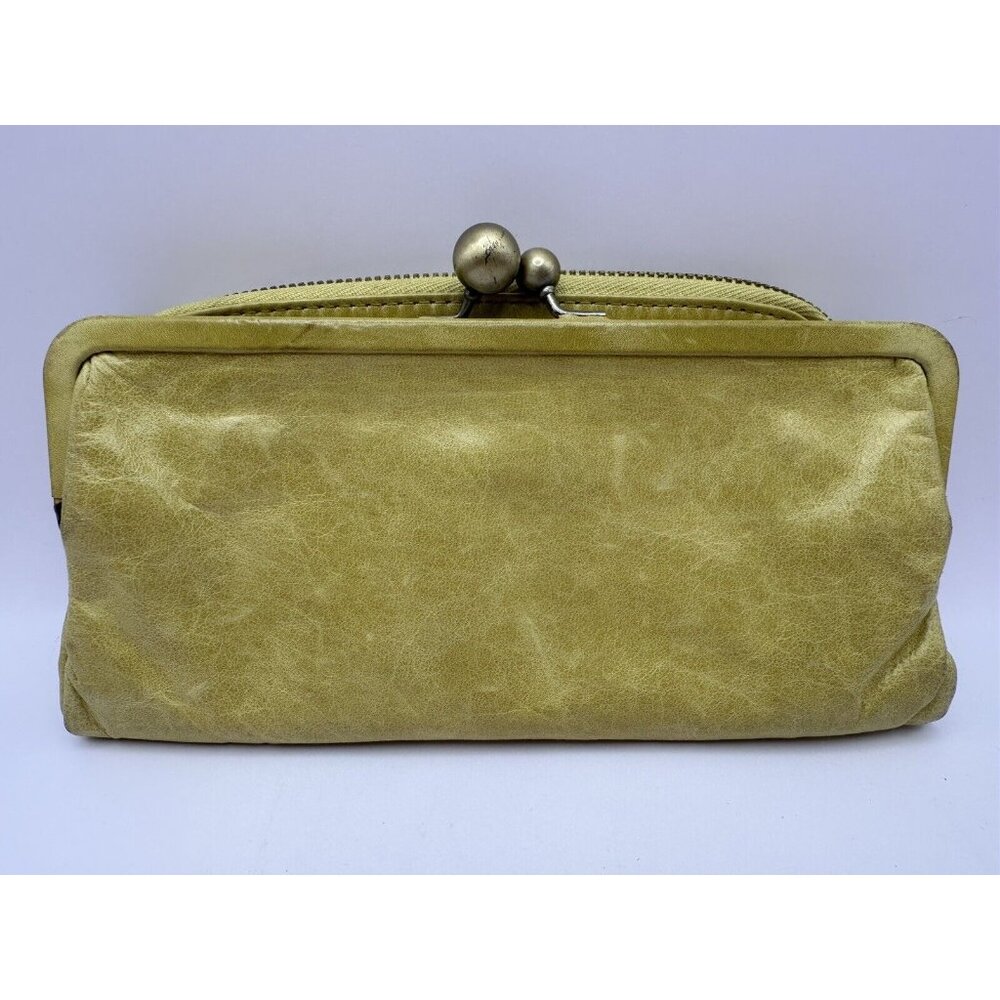 Vintage Hobo International Original Wallet Clutch Handbag Lemongrass Yellow